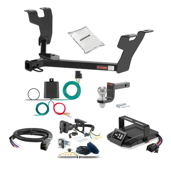 90-04 Subaru Legacy Sedan 1.25 CURT Trailer Hitch + Assure Proportional Brake Controller Kit HBCW2301 - CURT