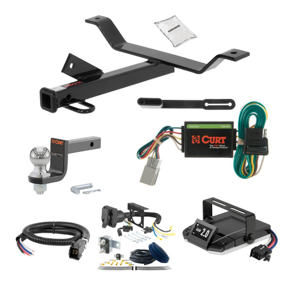98-07 HONDA Accord Trunk pan mount  1.25 CURT Trailer Hitch + Assure Proportional Brake Controller Kit HBCW1319 - CURT