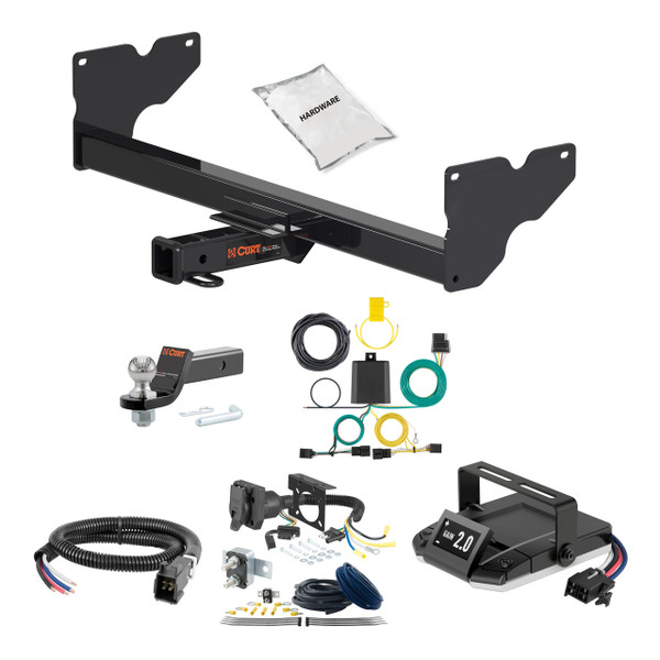 18-24 Volkswagen Tiguan 1.25 CURT Trailer Hitch + Assure Proportional Brake Controller Kit HBCW2518 - CURT