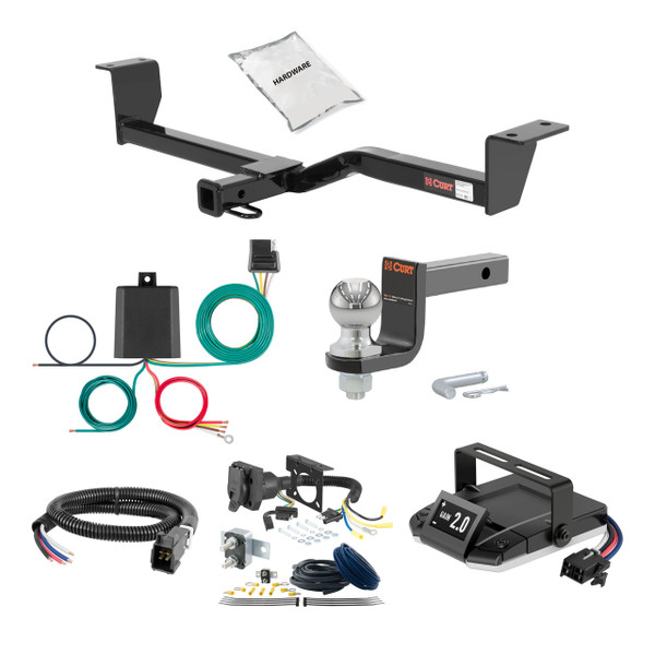 91-95 Toyota MR2 1.25 CURT Trailer Hitch + Assure Proportional Brake Controller Kit HBCW2409 - CURT