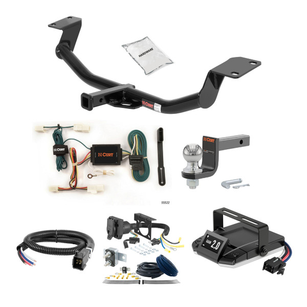 09-13 Toyota Matrix 1.25 CURT Trailer Hitch + Assure Proportional Brake Controller Kit HBCW2406 - CURT