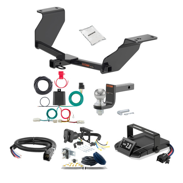 19-24 Toyota Corolla Hatchback 1.25 CURT Trailer Hitch + Assure Proportional Brake Controller Kit HBCW2373 - CURT