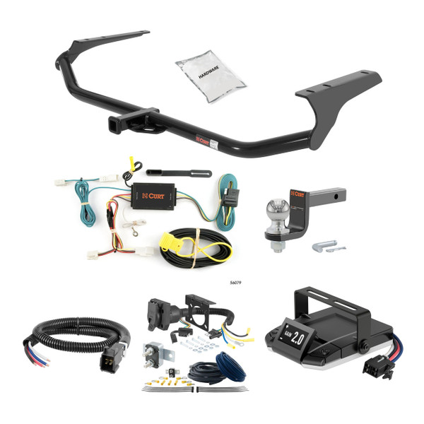 21-24 Toyota Venza 2 CURT Trailer Hitch + Assure Proportional Brake Controller Kit HBCW2457 - CURT
