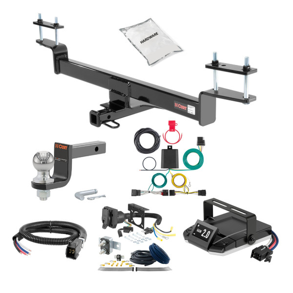 01-05 Volkswagen Jetta Wagon 1.25 CURT Trailer Hitch + Assure Proportional Brake Controller Kit HBCW2501 - CURT