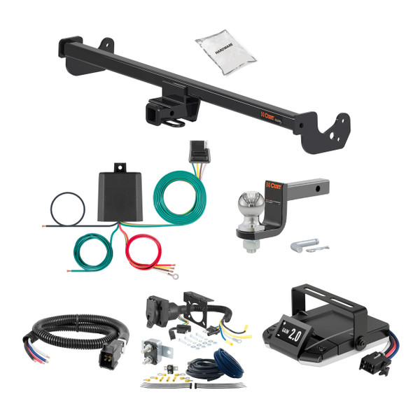 07-19 Toyota Yaris Hatchback 1.25 CURT Trailer Hitch + Assure Proportional Brake Controller Kit HBCW2460 - CURT