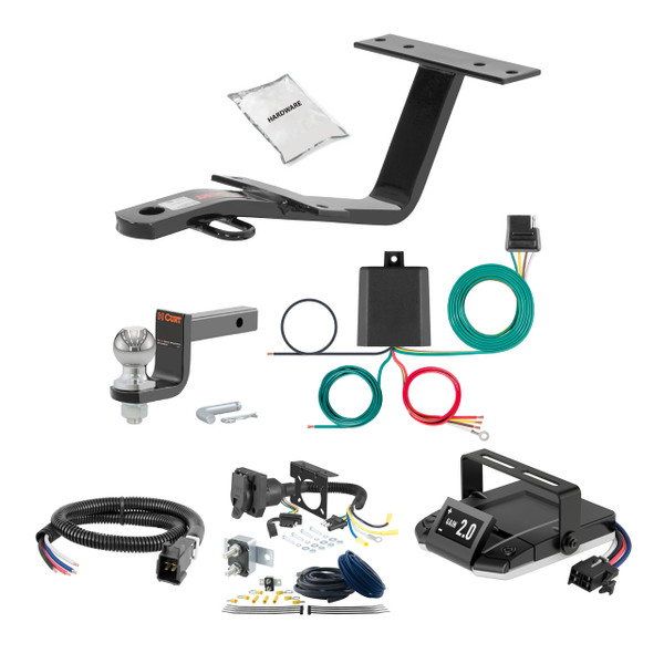 90-93 Volvo 240 FLAT CURT Trailer Hitch + Assure Proportional Brake Controller Kit HBCW2528 - CURT