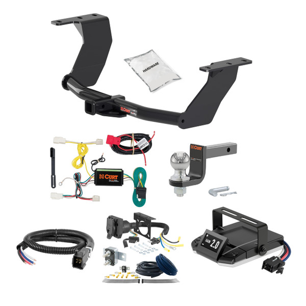 08-11 Subaru Impreza Hatchback, single exhaust 1.25 CURT Trailer Hitch + Assure Proportional Brake Controller Kit HBCW2280 - CURT