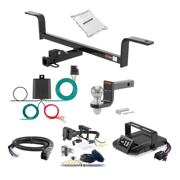 06-15 HONDA Civic Coupe 1.25 CURT Trailer Hitch + Assure Proportional Brake Controller Kit HBCW1333 - CURT