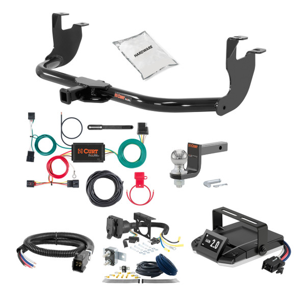 98-10 Volkswagen Beetle Convertible, excluding turbo 1.25 CURT Trailer Hitch + Assure Proportional Brake Controller Kit HBCW2468 - CURT