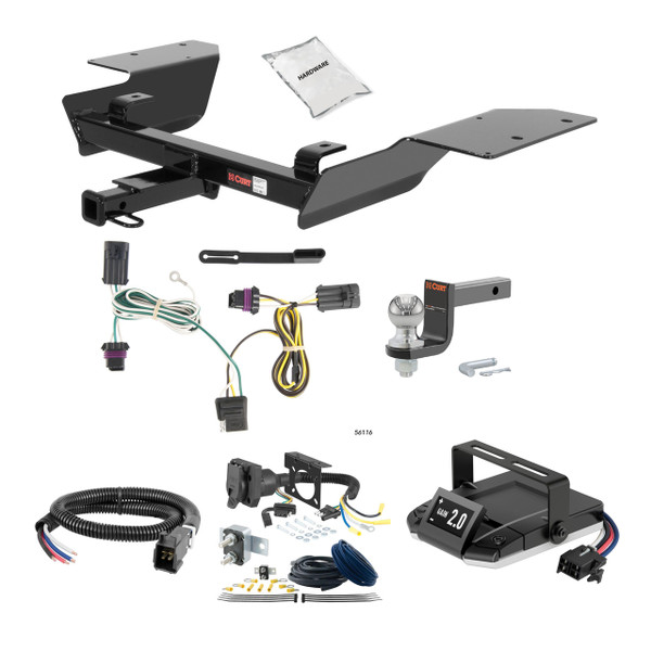 00-13 Chevrolet Impala 1.25 CURT Trailer Hitch + Assure Proportional Brake Controller Kit HBCW360 - CURT