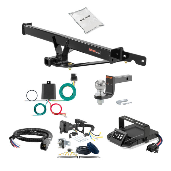 19-24 Volkswagen Jetta Sedan, excluding GLI 1.25 CURT Trailer Hitch + Assure Proportional Brake Controller Kit HBCW2496 - CURT
