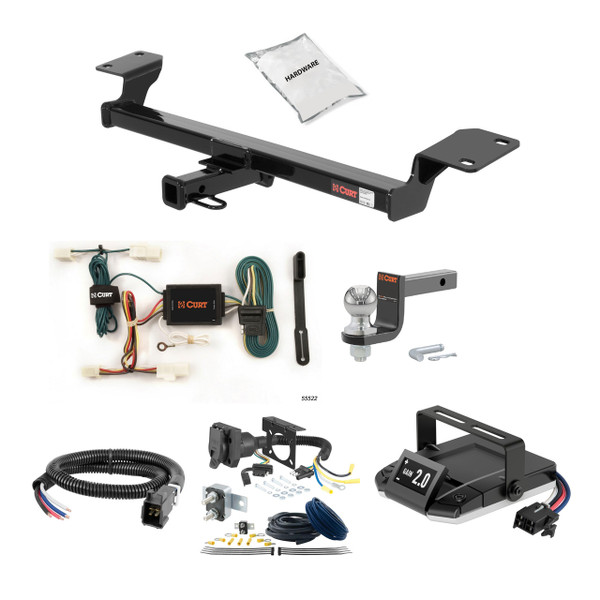 09-13 Toyota Matrix 1.25 CURT Trailer Hitch + Assure Proportional Brake Controller Kit HBCW2405 - CURT