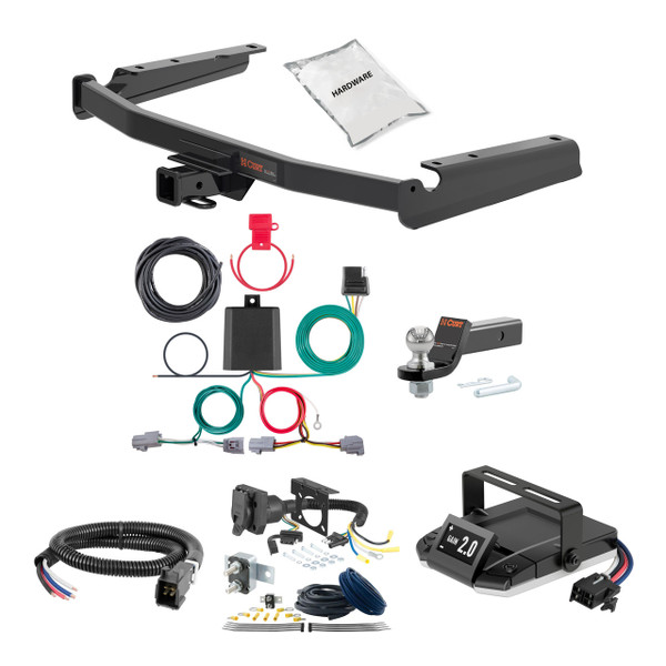 14-19 Toyota Highlander 2 CURT Trailer Hitch + Assure Proportional Brake Controller Kit HBCW2392 - CURT