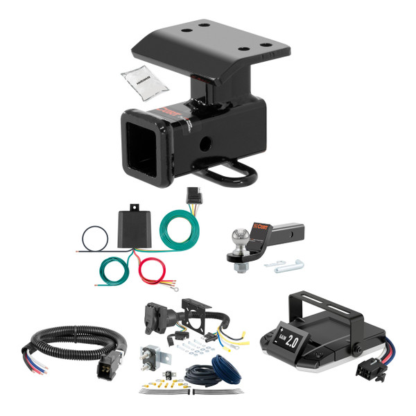 09-17 Volkswagen Tiguan 1.25 CURT Trailer Hitch + Assure Proportional Brake Controller Kit HBCW2520 - CURT