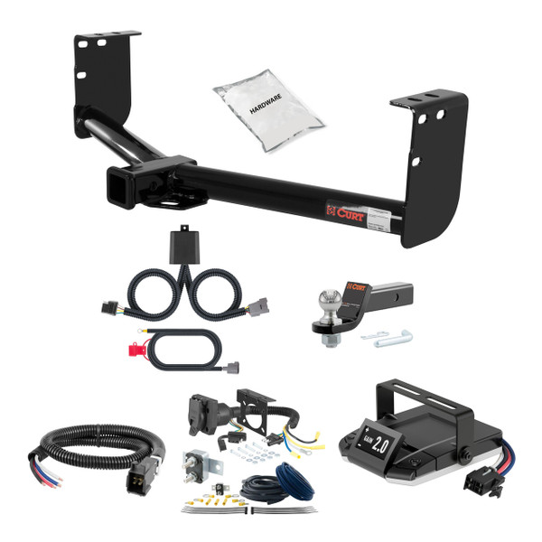 22-24 Toyota Tundra Excluding factory receiver 2 CURT Trailer Hitch + Assure Proportional Brake Controller Kit HBCW2451 - CURT