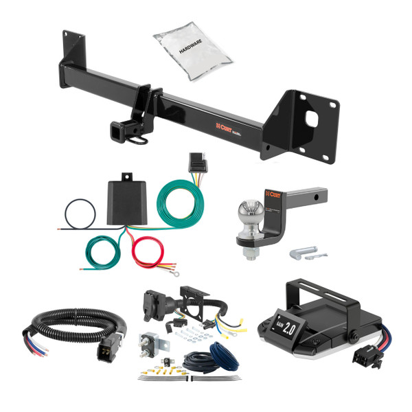15-19 Volkswagen Golf R 1.25 CURT Trailer Hitch + Assure Proportional Brake Controller Kit HBCW2488 - CURT