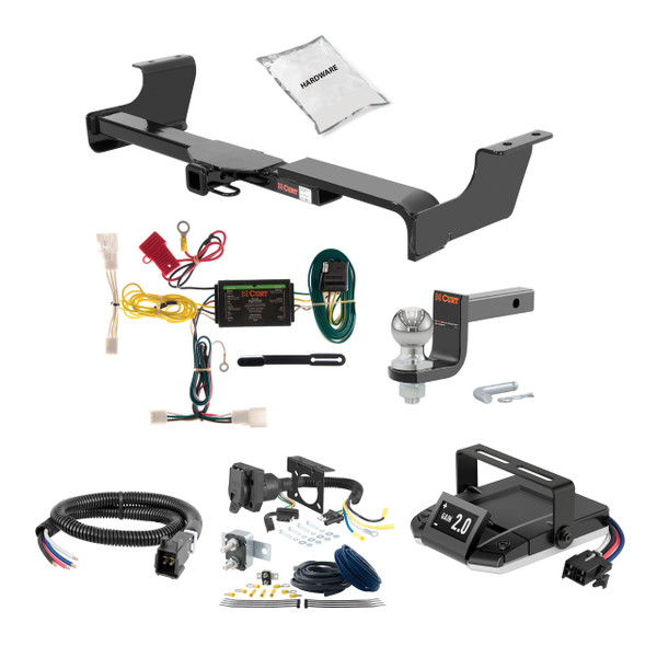 10-15 Toyota Prius 1.25 CURT Trailer Hitch + Assure Proportional Brake Controller Kit HBCW2414 - CURT