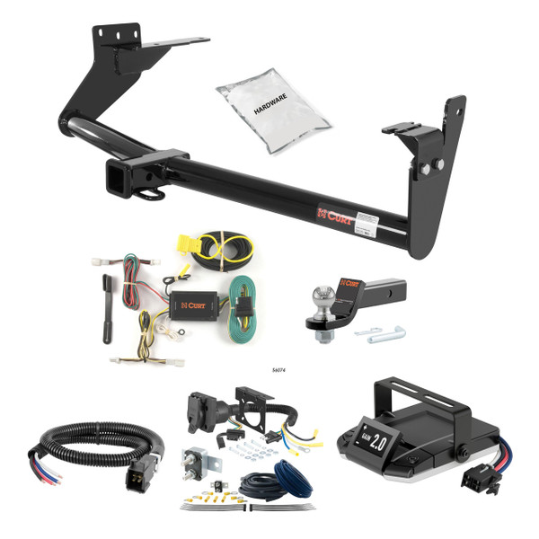 09-14 Infiniti FX37 2 CURT Trailer Hitch + Assure Proportional Brake Controller Kit HBCW1473 - CURT