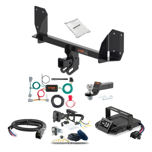 18-24 Volvo XC60 2 CURT Trailer Hitch + Assure Proportional Brake Controller Kit HBCW2557 - CURT