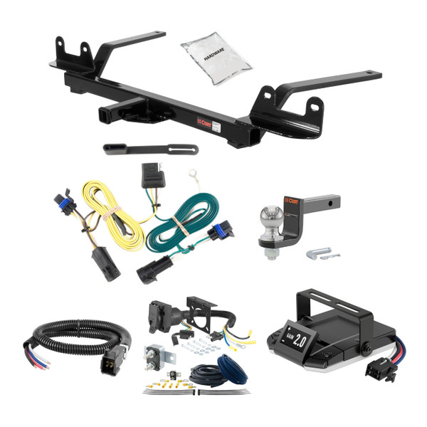 08-12 Chevrolet Malibu Sedan, excluding hybrid 1.25 CURT Trailer Hitch + Assure Proportional Brake Controller Kit HBCW401 - CURT