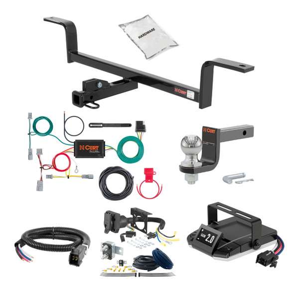 06-15 HONDA   Sedan 1.25 CURT Trailer Hitch + Assure Proportional Brake Controller Kit HBCW1342 - CURT