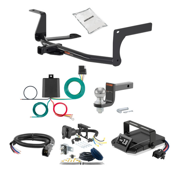 15-15 Volkswagen Jetta Sedan, TDI 1.25 CURT Trailer Hitch + Assure Proportional Brake Controller Kit HBCW2497 - CURT