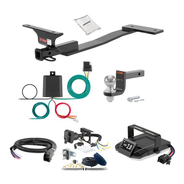 07-08 Infiniti G35  Sedan 1.25 CURT Trailer Hitch + Assure Proportional Brake Controller Kit HBCW1476 - CURT