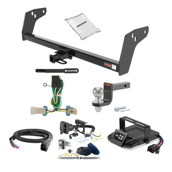 02-04 ISUZU Axiom With under-vehicle spare 2 CURT Trailer Hitch + Assure Proportional Brake Controller Kit HBCW1505 - CURT