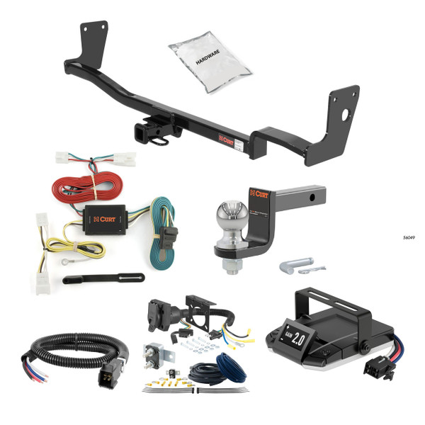 99-01 Hyundai Sonata 1.25 CURT Trailer Hitch + Assure Proportional Brake Controller Kit HBCW1451 - CURT