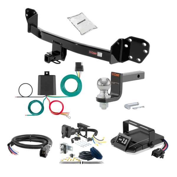 11-13 Infiniti M37 'X' models only 1.25 CURT Trailer Hitch + Assure Proportional Brake Controller Kit HBCW1482 - CURT