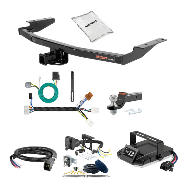 14-20 Infiniti QX60 2 CURT Trailer Hitch + Assure Proportional Brake Controller Kit HBCW1496 - CURT