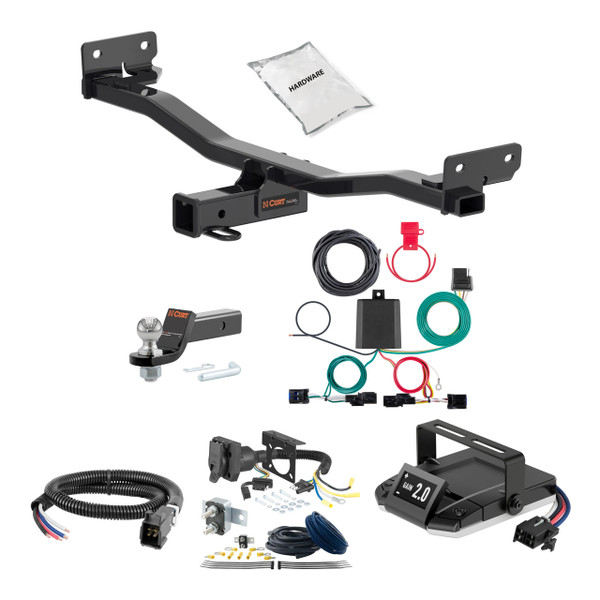 05-09 KIA Spectra Sedan 1.25 CURT Trailer Hitch + Assure Proportional Brake Controller Kit HBCW1633 - CURT