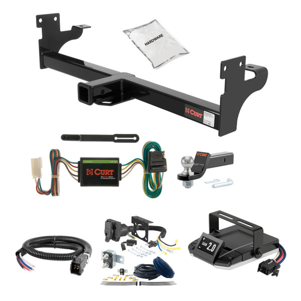 01-03 ISUZU Rodeo Sport With door mounted spare 2 CURT Trailer Hitch + Assure Proportional Brake Controller Kit HBCW1521 - CURT