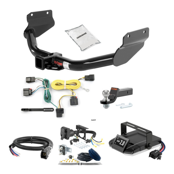 22-24 JEEP Grand Cherokee Excluding TrailHawk 2 CURT Trailer Hitch + Assure Proportional Brake Controller Kit HBCW1553 - CURT
