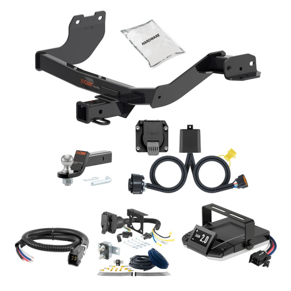 22-24 Hyundai Santa Cruz 2 CURT Trailer Hitch + Assure Proportional Brake Controller Kit HBCW1434 - CURT