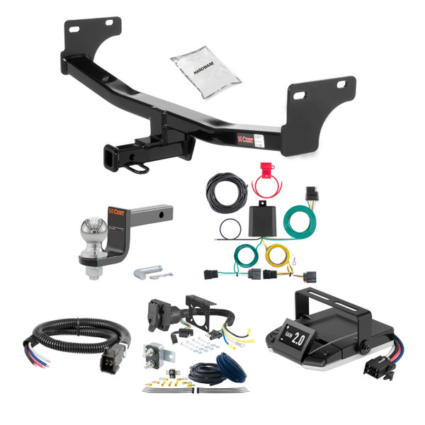 02-07 JEEP Liberty 2 CURT Trailer Hitch + Assure Proportional Brake Controller Kit HBCW1566 - CURT