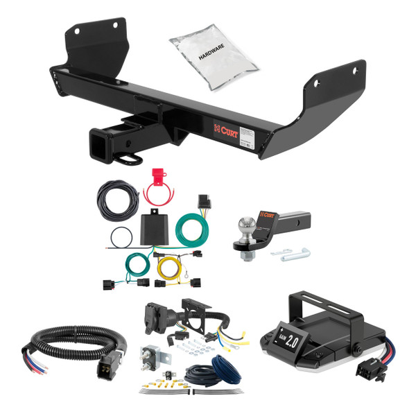 22-22 JEEP Grand Cherokee WK 2 CURT Trailer Hitch + Assure Proportional Brake Controller Kit HBCW1562 - CURT