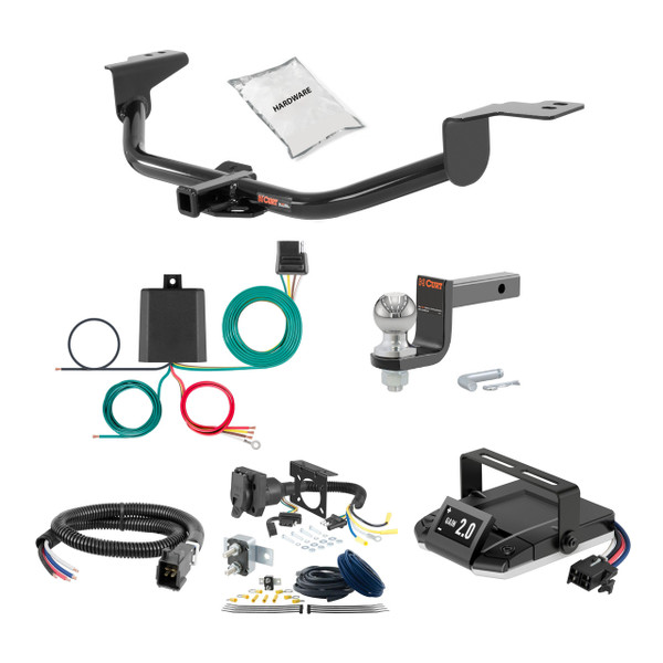 01-06 Hyundai Elantra Sedan 1.25 CURT Trailer Hitch + Assure Proportional Brake Controller Kit HBCW1412 - CURT