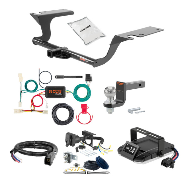22-24 KIA Niro EV 2 CURT Trailer Hitch + Assure Proportional Brake Controller Kit HBCW1600 - CURT