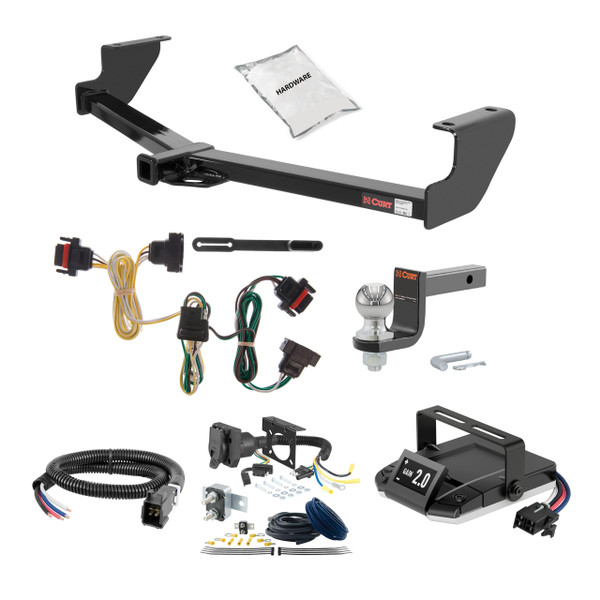 96-07 Dodge Grand Caravan Excluding Stow 'n Go and Sport 2 CURT Trailer Hitch + Assure Proportional Brake Controller Kit HBCW700 - CURT