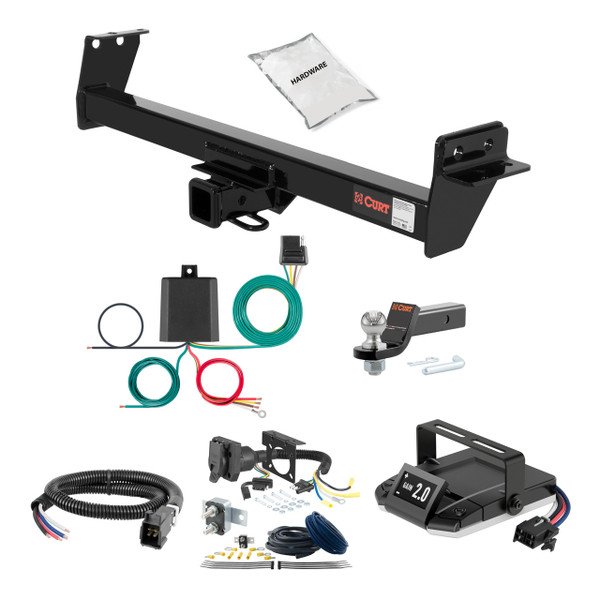 98-04 ISUZU Rodeo With door mounted spare, excluding 3.5L 2 CURT Trailer Hitch + Assure Proportional Brake Controller Kit HBCW1518 - CURT