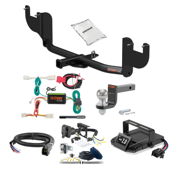 21-23 Hyundai Elantra Sedan, excluding N, N Line, or Hybrid 1.25 CURT Trailer Hitch + Assure Proportional Brake Controller Kit HBCW1405 - CURT