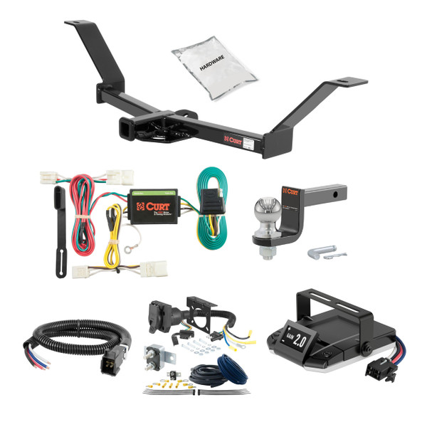 11-16 Hyundai Elantra Sedan 1.25 CURT Trailer Hitch + Assure Proportional Brake Controller Kit HBCW1407 - CURT