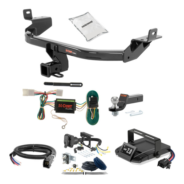 14-19 JEEP Cherokee 2 CURT Trailer Hitch + Assure Proportional Brake Controller Kit HBCW1531 - CURT