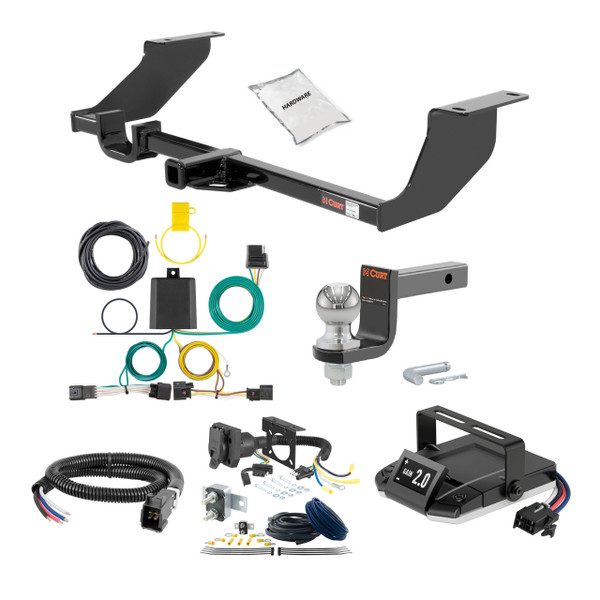 17-20 Chevrolet Sonic Hatchback 1.25 CURT Trailer Hitch + Assure Proportional Brake Controller Kit HBCW581 - CURT