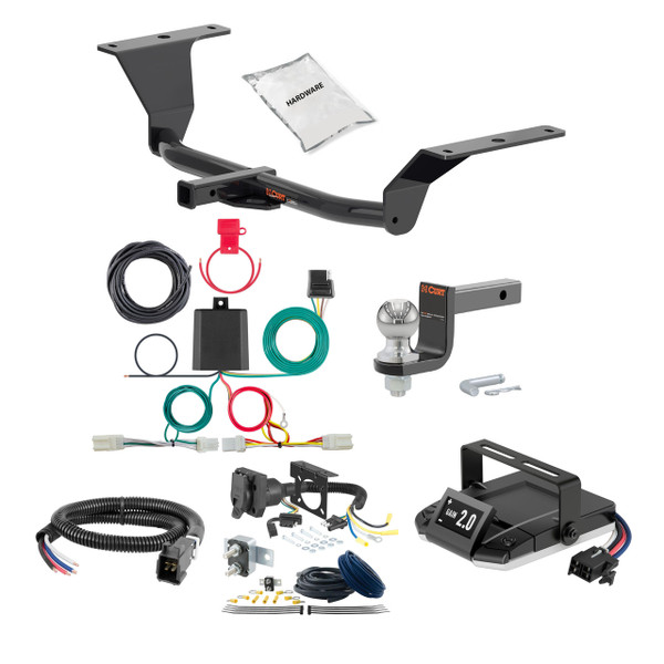 01-06 Hyundai Elantra Hatchback 1.25 CURT Trailer Hitch + Assure Proportional Brake Controller Kit HBCW1404 - CURT