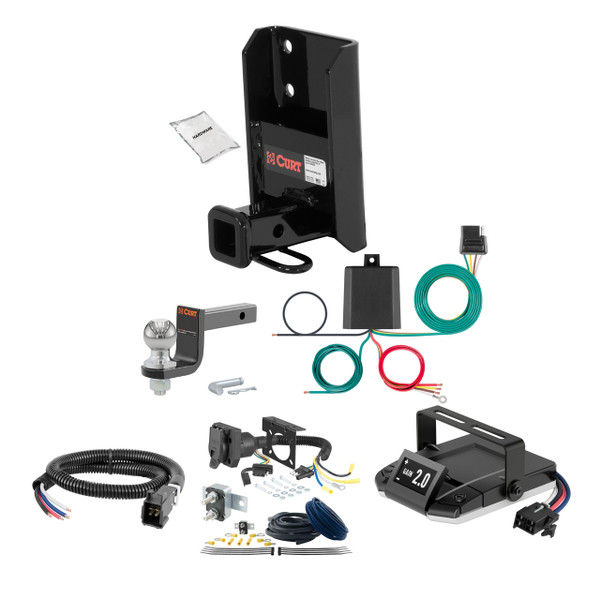 88-91 ISUZU Trooper 1.25 CURT Trailer Hitch + Assure Proportional Brake Controller Kit HBCW1523 - CURT