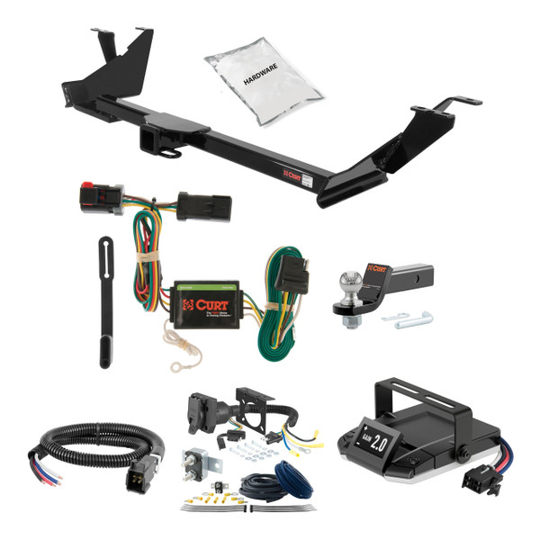 04-07 Chrysler Town & Country With Stow 'n Go 1.25 CURT Trailer Hitch + Assure Proportional Brake Controller Kit HBCW650 - CURT