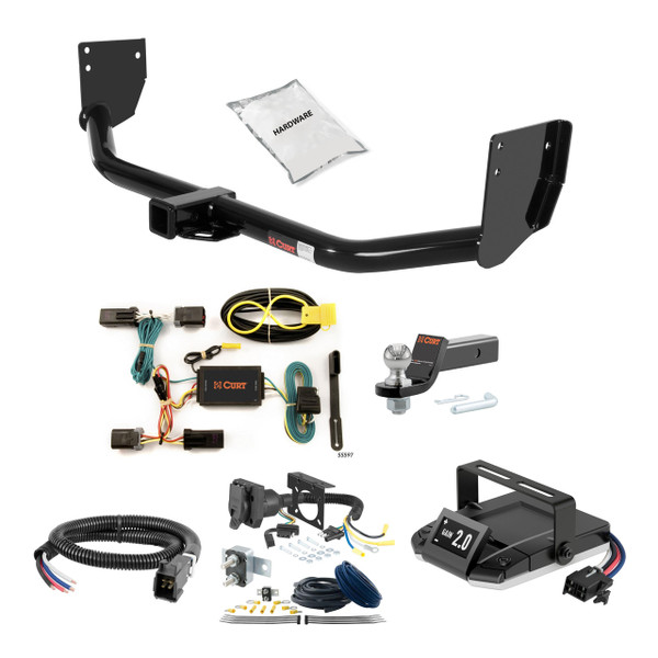 12-23 Chrysler 300S 2 CURT Trailer Hitch + Assure Proportional Brake Controller Kit HBCW633 - CURT