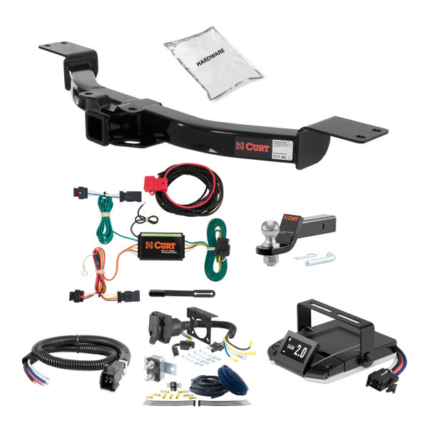 09-17 Chevrolet Traverse 2 CURT Trailer Hitch + Assure Proportional Brake Controller Kit HBCW610 - CURT
